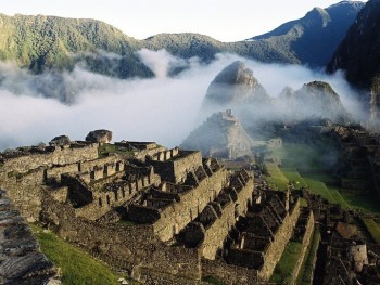 Cloudy Machu Picchu